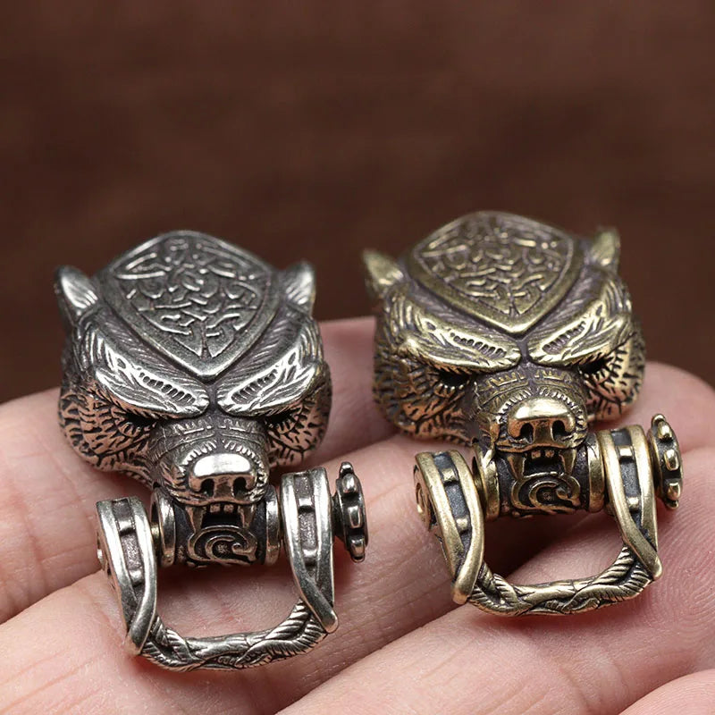 Bear Head Brass Buckle