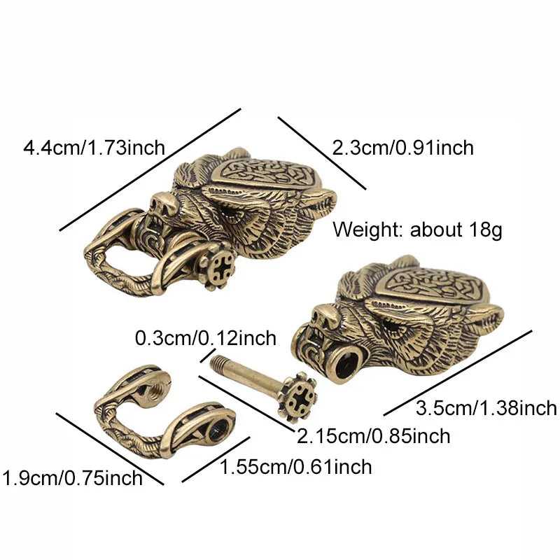 Bear Head Brass Buckle