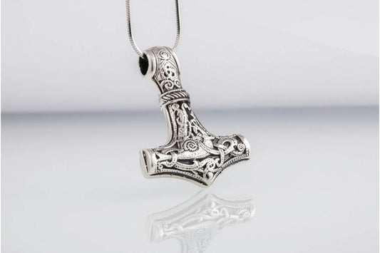 Thor's Hammer Pendant Sterling Silver Mjolnir from Mammen Village