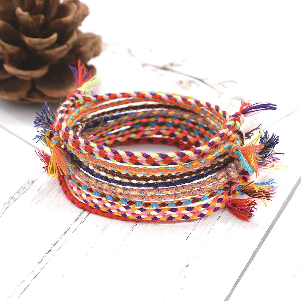 Handmade Tassel Knots Tibetan String Bracelet