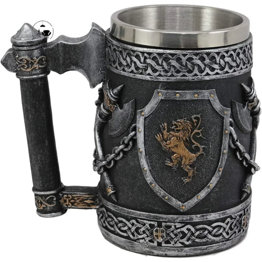 Medieval Lion Crest Tankard Mug