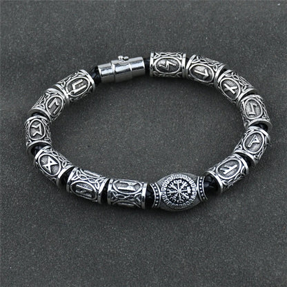 Viking Runes Compass Bracelet