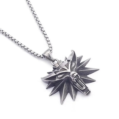 Viking Wolf Amulet – Steel Norse Warrior Pendant