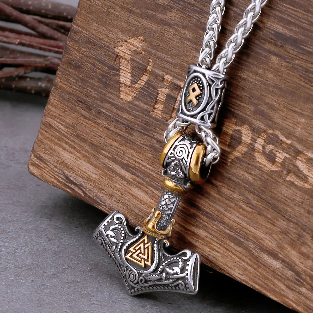 Thor's Hammer Mjolnir Pendant Necklace