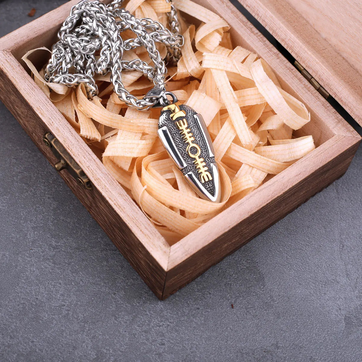 Viking Shield and Sword Pendant Necklace