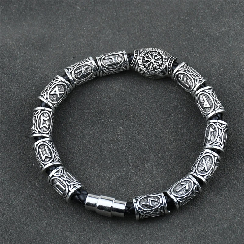 Viking Runes Compass Bracelet