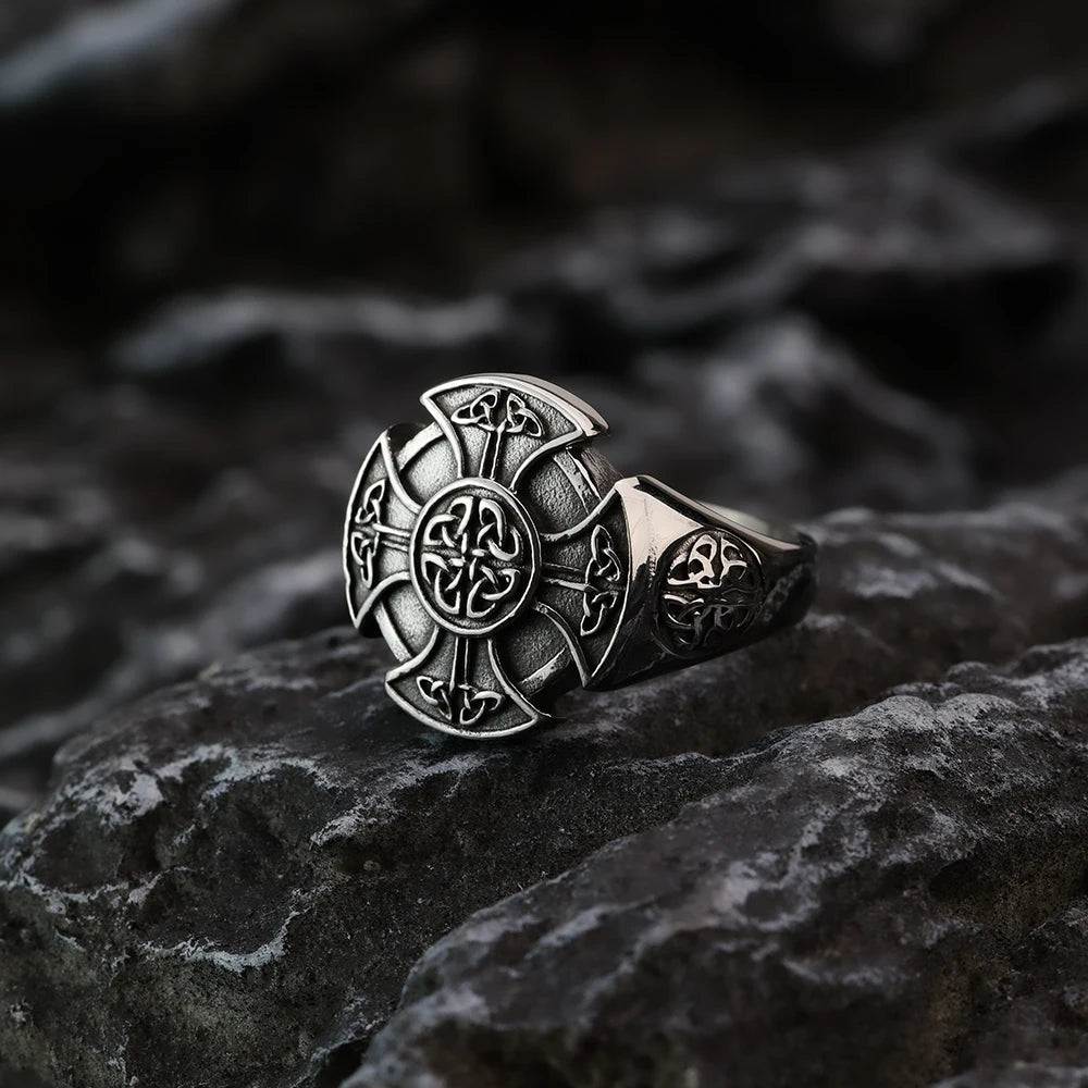 Celtic Cross Viking Ring