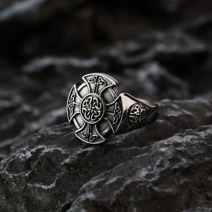 Celtic Cross Viking Ring