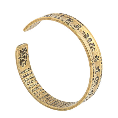 Tibetan Lotus Mantra Bangle