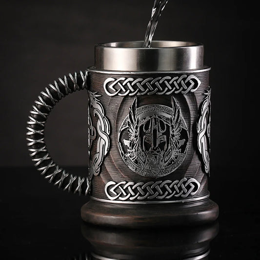 Odin & Viking Runes Stainless Steel Mug