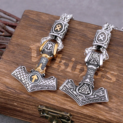 Thor's Hammer Mjolnir Pendant Necklace