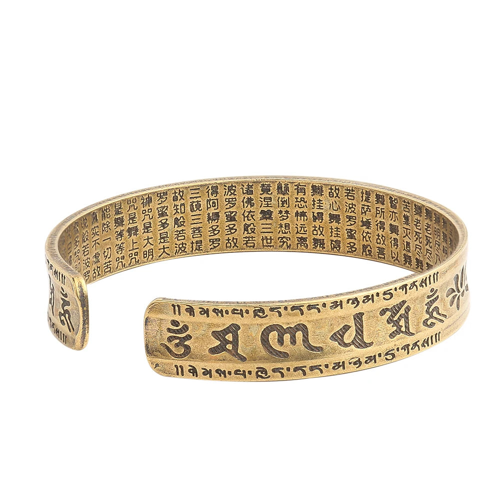 Tibetan Lotus Mantra Bangle