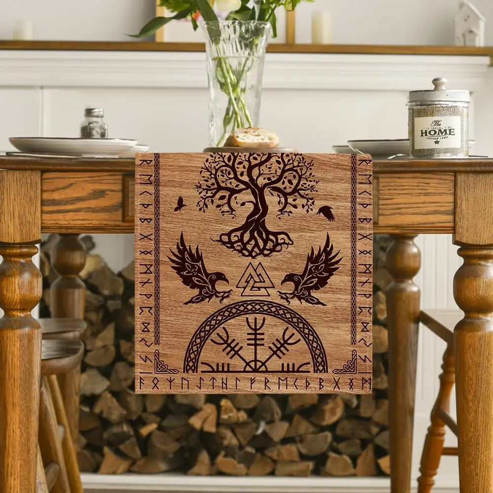Viking Yggdrasil Table Runner