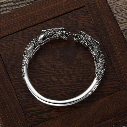 Viking Dragon Head Cuff Bracelet
