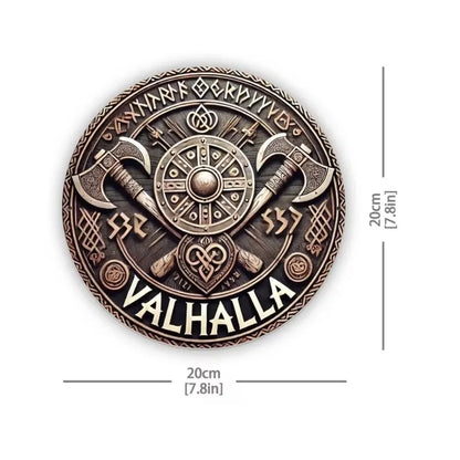 Valhalla Awaits Viking Shield Wall Art
