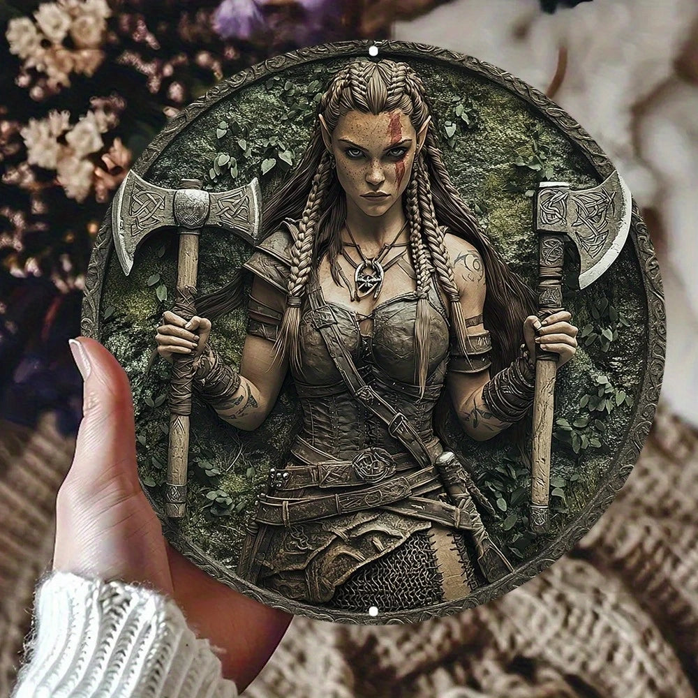 Viking Shieldmaiden Wall Plaque