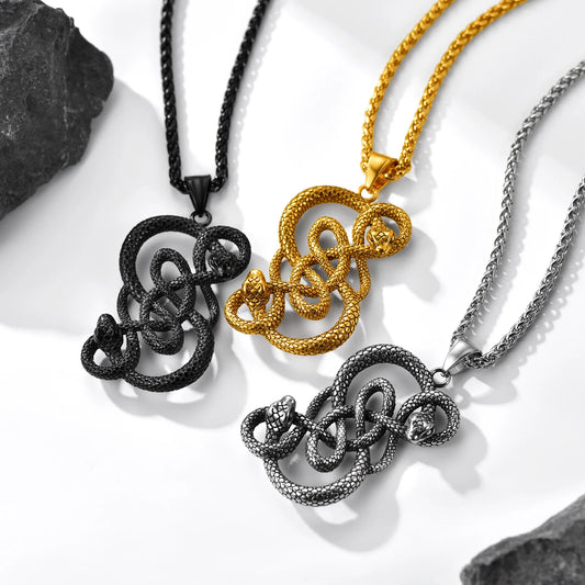 Viking Nordic Snake Necklace