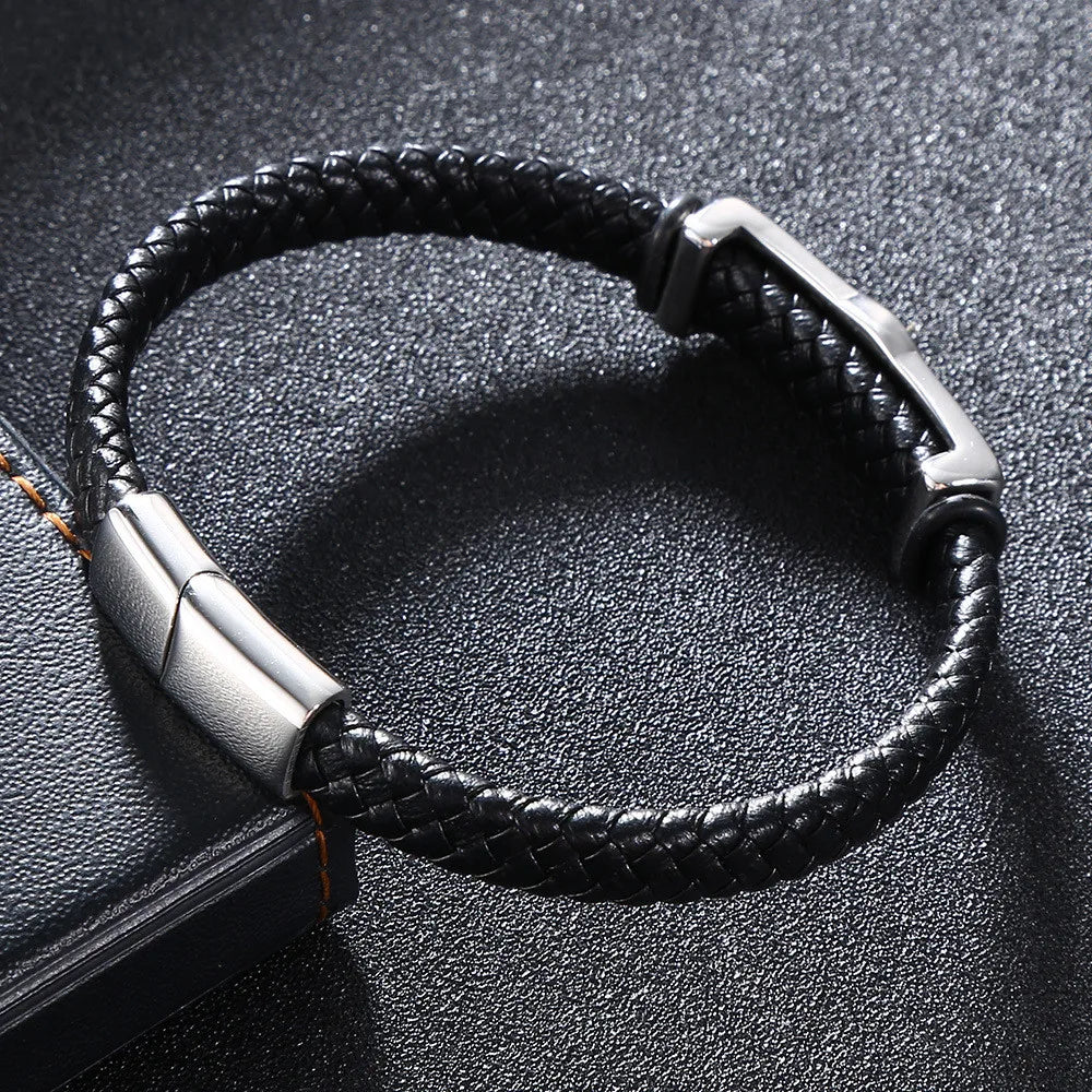 Viking Compass Leather Bracelet