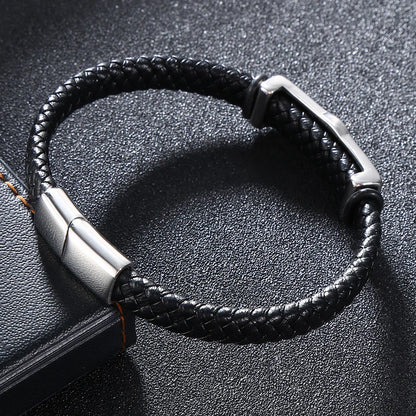 Viking Compass Leather Bracelet