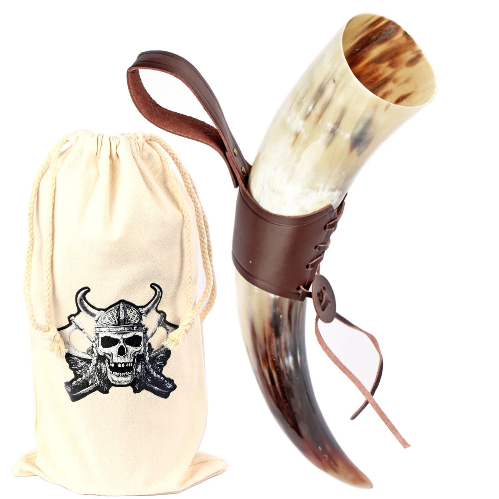 Natural Ox Horn Viking Mug