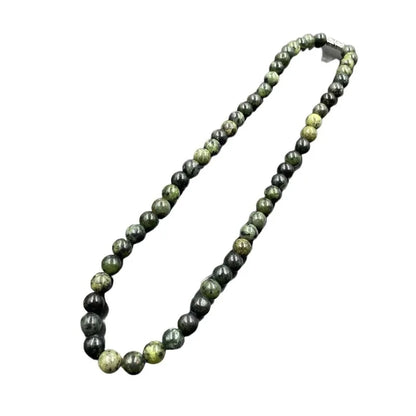 Tibetan Green Jade Healing Bead Necklace