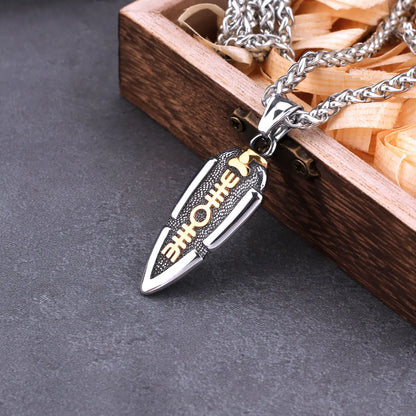 Viking Shield and Sword Pendant Necklace