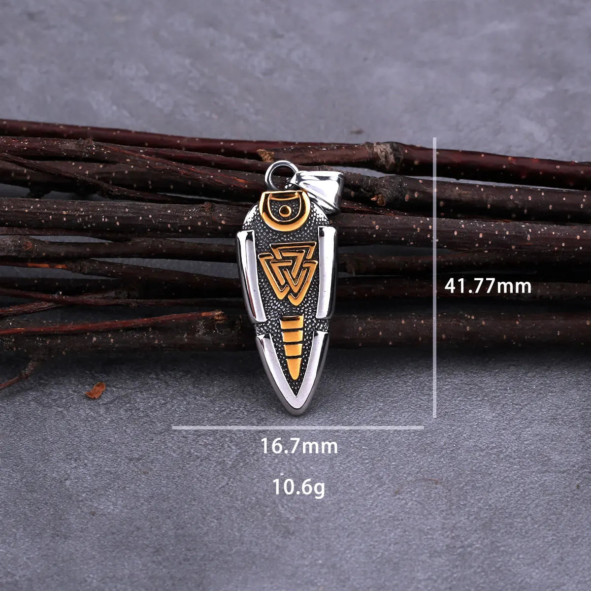 Viking Shield and Sword Pendant Necklace