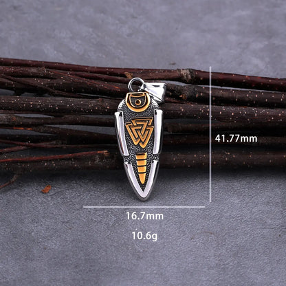 Viking Shield and Sword Pendant Necklace