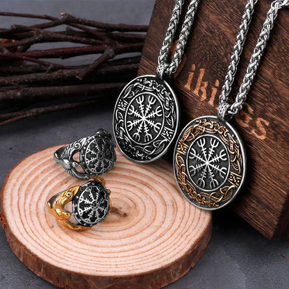 Viking Vegvisir Compass Pendant
