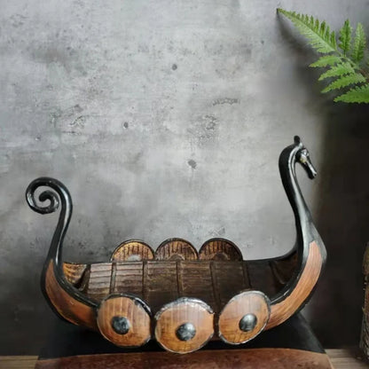 Viking Longship Resin Figurine