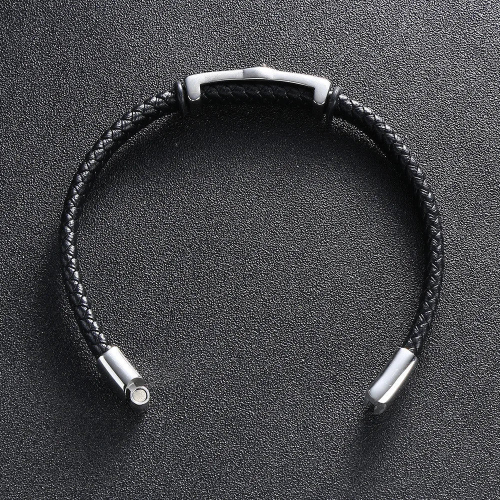 Viking Compass Leather Bracelet