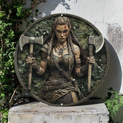 Viking Shieldmaiden Wall Plaque