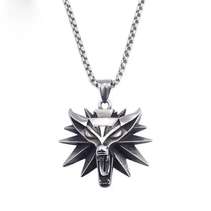 Viking Wolf Amulet – Steel Norse Warrior Pendant