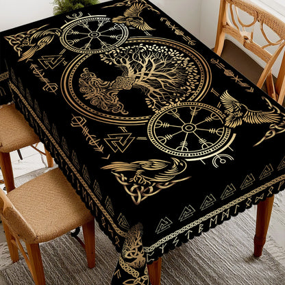 Viking Crow Rectangle Tablecloth
