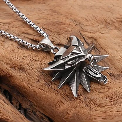 Viking Wolf Amulet – Steel Norse Warrior Pendant