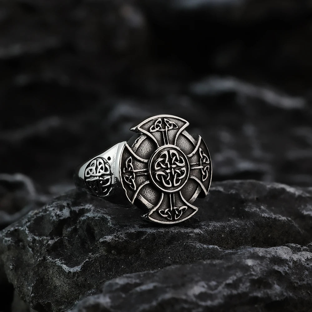 Celtic Cross Viking Ring