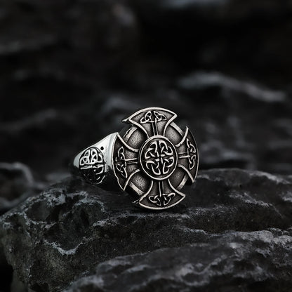 Celtic Cross Viking Ring