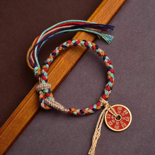 Handmade Tibetan Coin Charm Bracelet