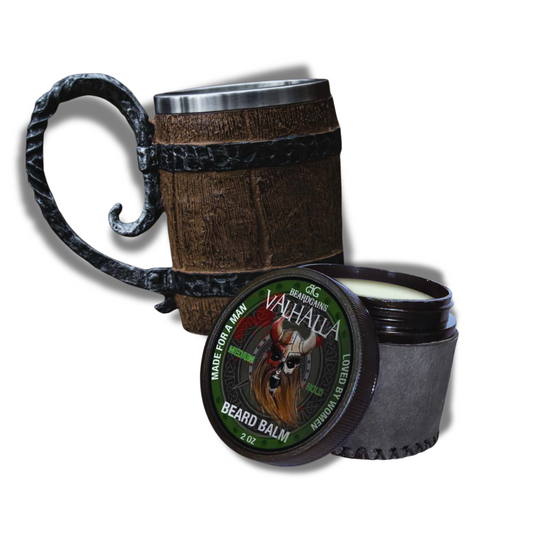 Viking Tankard with Viking Valhalla Beard Balm 2oz.
