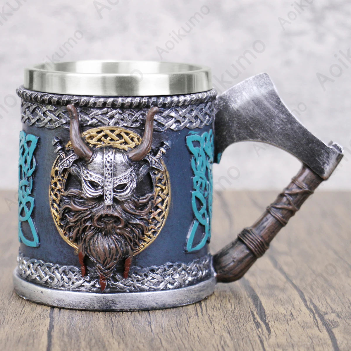 Valhalla Viking Hammer Stainless Steel Mug Tankard