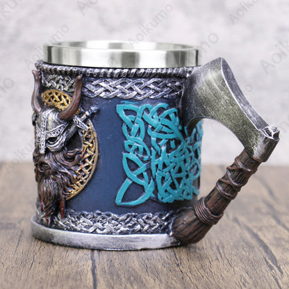 Valhalla Viking Hammer Stainless Steel Mug Tankard