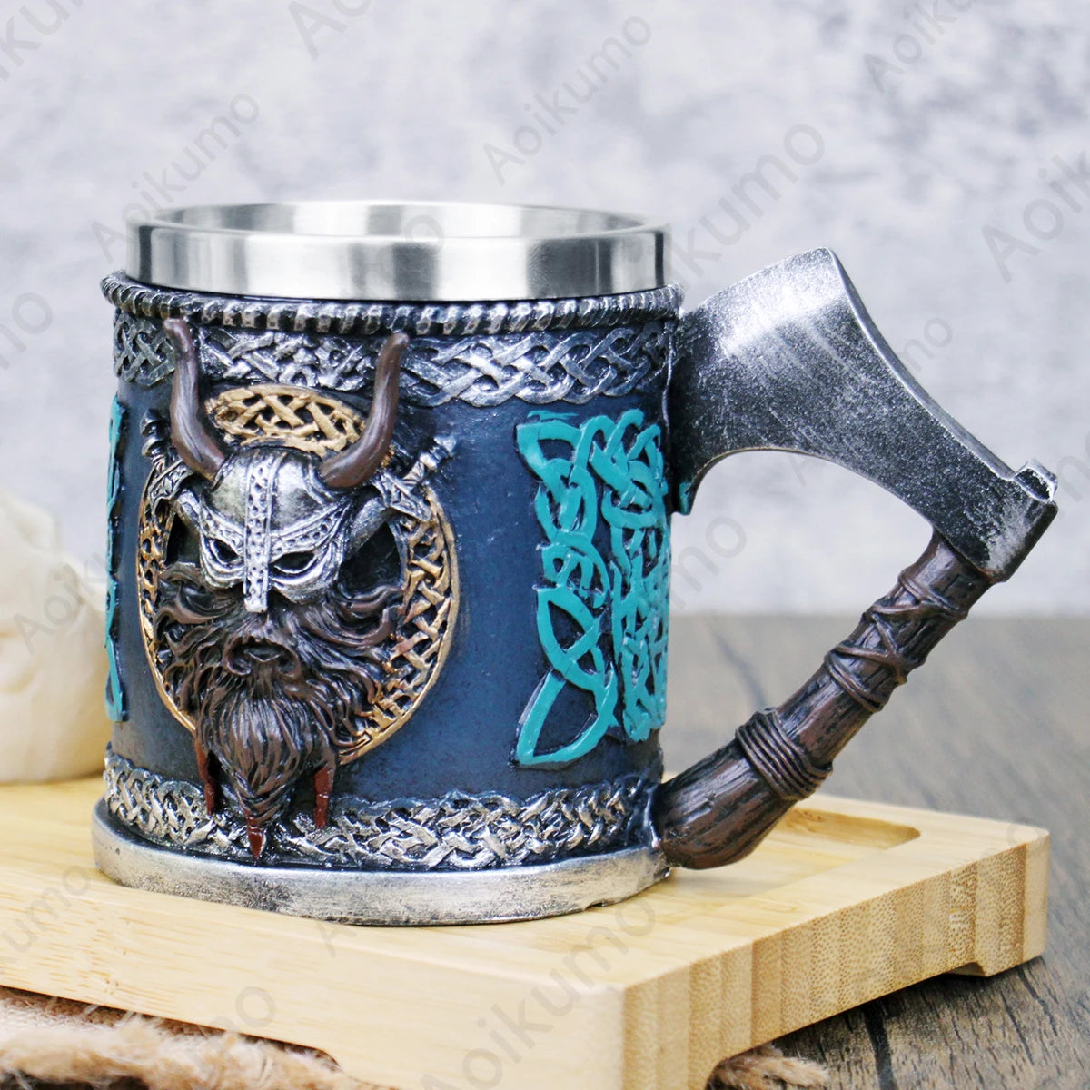 Valhalla Viking Hammer Stainless Steel Mug Tankard