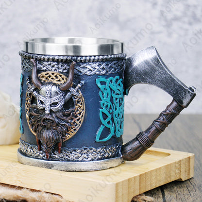 Valhalla Viking Hammer Stainless Steel Mug Tankard