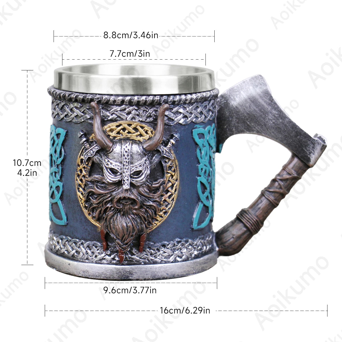 Valhalla Viking Hammer Stainless Steel Mug Tankard