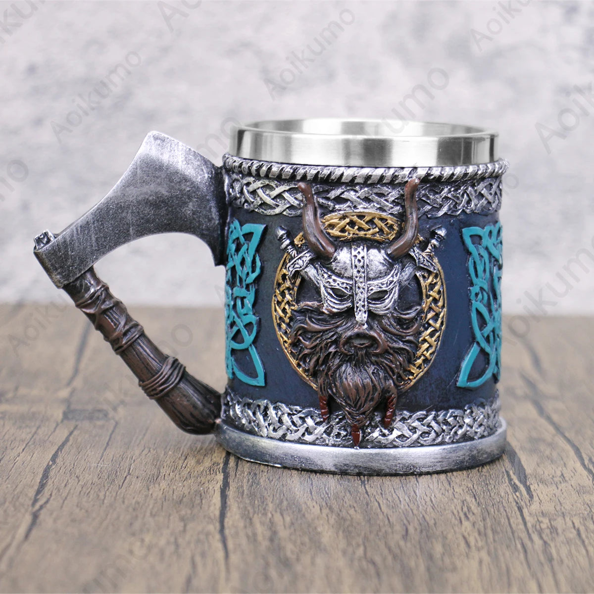 Valhalla Viking Hammer Stainless Steel Mug Tankard