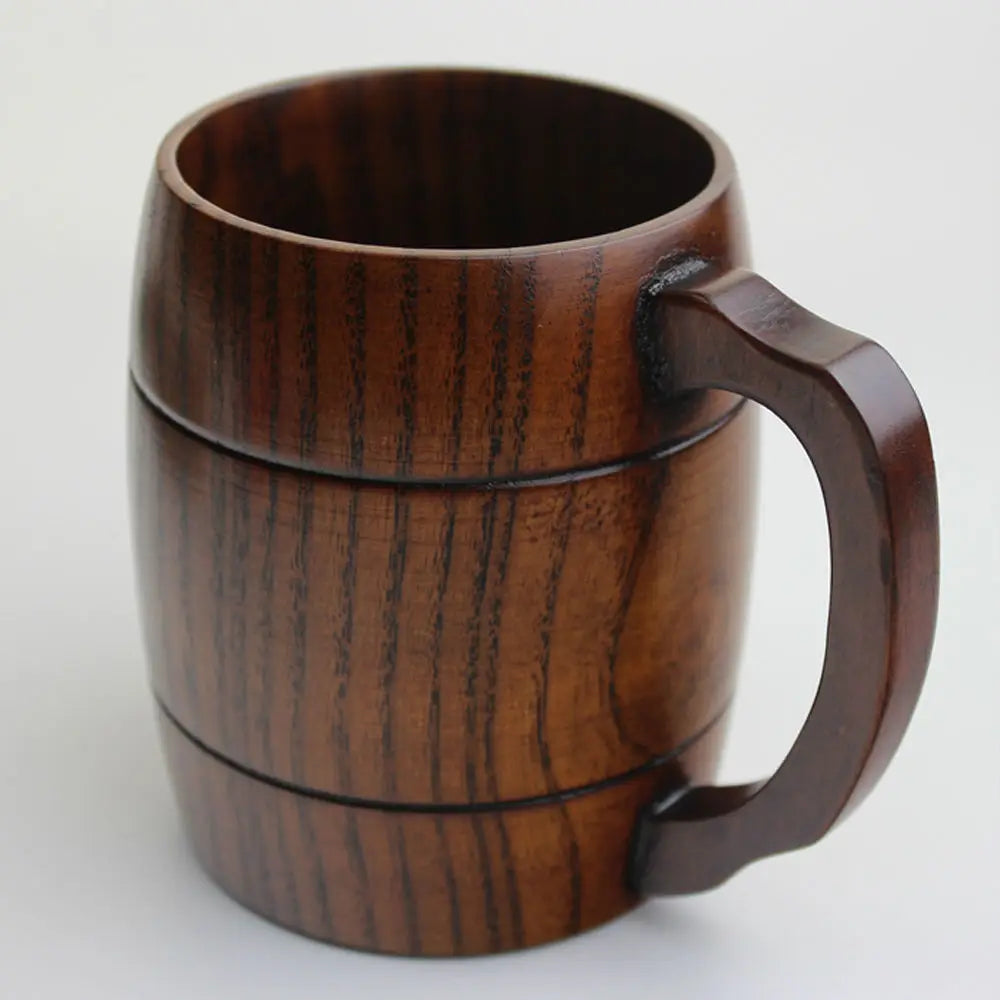 Handcrafted Natural Oak Wood Tankard Beer Mug