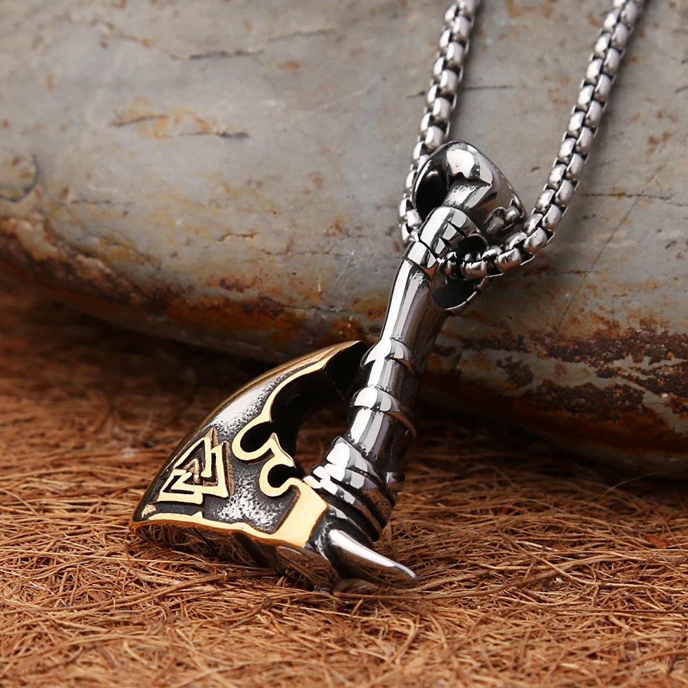 Viking Axe Pendant Necklace