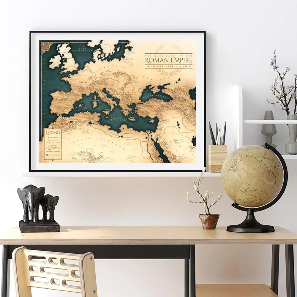 Ancient Roman Empire Map Canvas Home Decor Ancient Treasures Ancientreasures Viking Odin Thor Mjolnir Celtic Ancient Egypt Norse Norse Mythology