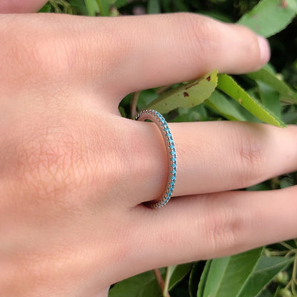 Tibetan Silver Turquoise Stackable Ring