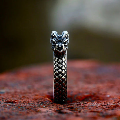 Viking Ouroboros Snake Ring